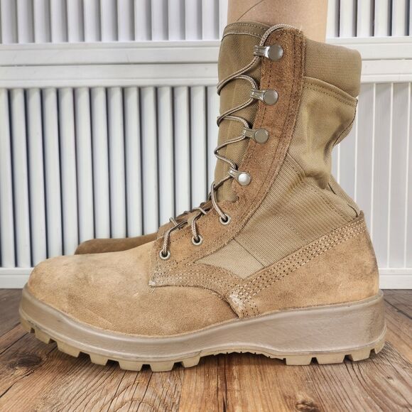 Belleville AFSTC Mens Sz 11 R Coyote Steel Toe Hot Weather Military Combat Boots - Picture 3 of 10